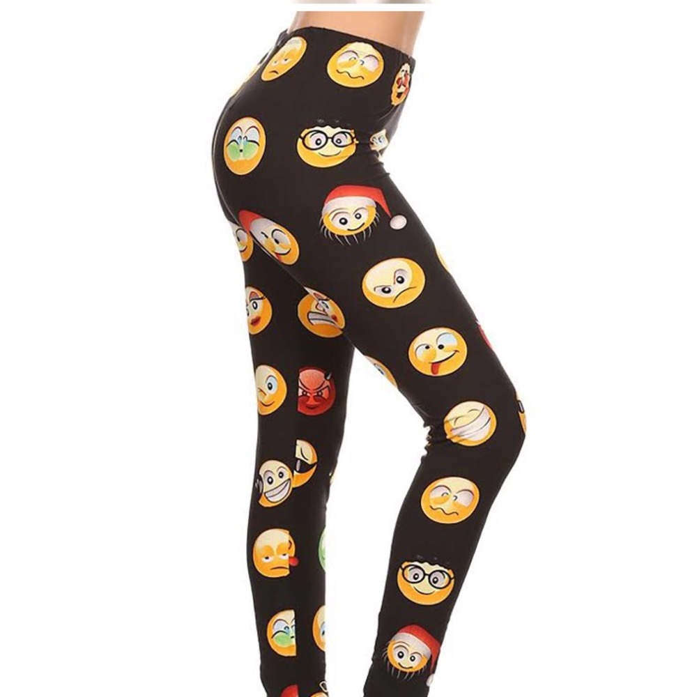 Adorable Christmas emoji leggings sle1672
